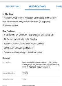 Vivo y20| Top Model| Only Screen Glass Is Damage