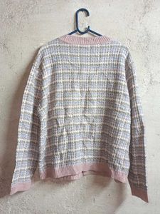 PLUS SIZE Chic Plaid Knit Cardigan Sweater