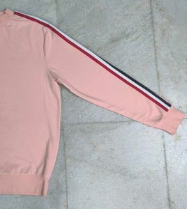 Pastel Pink Striped Long Sleeve Top