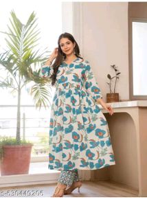 Floral Print Kurta with Pants Set