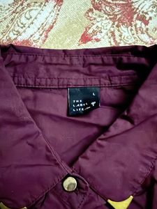 Maroon Sleeveless Collared Top