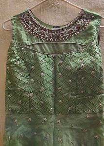 Elegant Embroidered Ethnic Gown with Dupatta