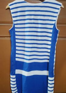 Striped Sleeveless Winter Dress