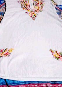 hand work chicken kari Kurta