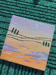 Birds on a Wire Painting
