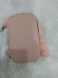 Cute Pink Marble Clutch mobile Bag