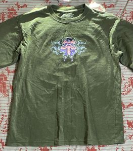 Green Graphic Boxy Tshirt