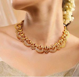 Elegant Gold-Plated Temple Necklace