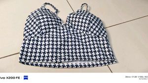 Houndstooth Crop Top