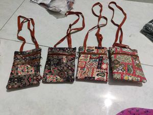 Boho Sling Bags with Tassel pack of 4