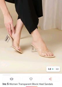 Clear Block Heel Mules