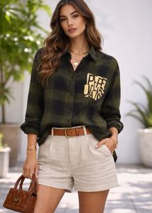 PEPE JEANS Chic Plaid Button-Down Shirt