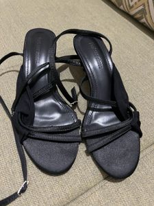 Black Strappy Heels. Size - 35