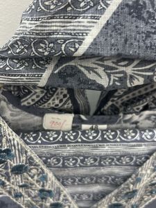 Elegant Rose Print Kurta with Hood