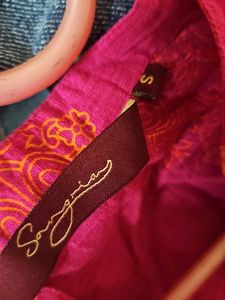 Vibrant Pink Kurta with Orange Print