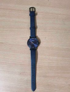 Stylish Blue Leather Strap Watch