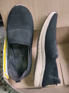 Used Black Slip-On Shoes