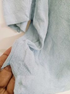 Light Blue Button-Up Top