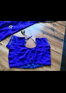 Royal Blue heavy handwork Saree