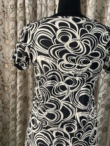 Monochrome Swirl Print Top