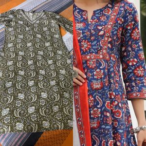combo of 2  kurti and Anarkal Beautiful Printed Ku