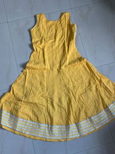 Vibrant Yellow Anarkali Suit with Dupatta