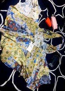 Zara Floral Print Mini Dress With Tag