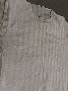 Sheer Striped Short Sleeve Top