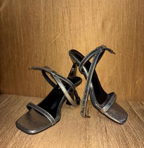 Metallic Heeled Sandals