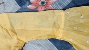 butter yellow kurta set for women