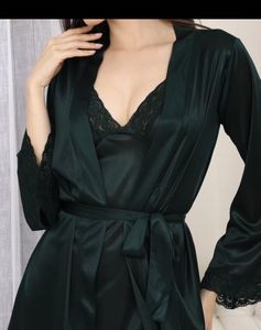Satin Nightdress with Robe