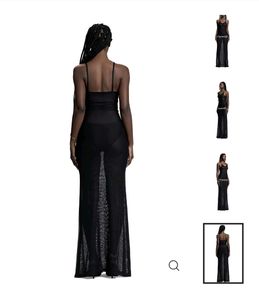Elegant Vintage Black Sheer Maxi Dress