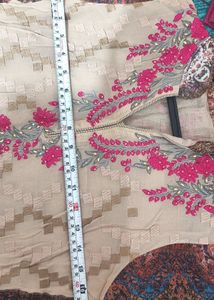 Embroidered Kurta with Elegant Print