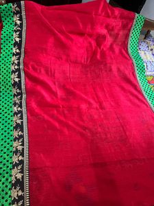 Red Designer Saree