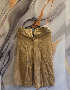 Women's Tan Cropped Trousers