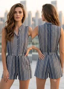 🎀💠Rudraaksha_Geometric Print Jumpsuit💠🎀