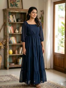 Elegant black Tiered Gown