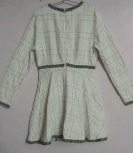 Chanel inspired White Tweed Dress