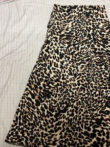 Animal Print Midi Skirt