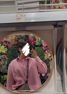 Pink Oversized Shirt &amp; Wide Leg Pants Set