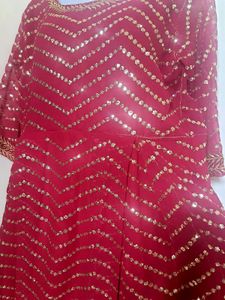 Discount Sale - Elegant Maroon Sequin Embellished