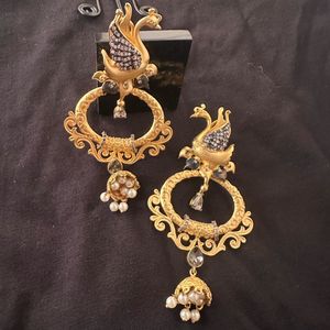 Elegant Gold plated Jhumka Earrings