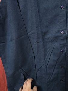 Classic Navy Blue Collared Shirt