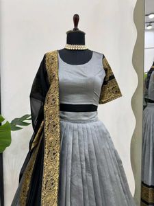Beautiful Gray Lehenga Collection with Huge Flair