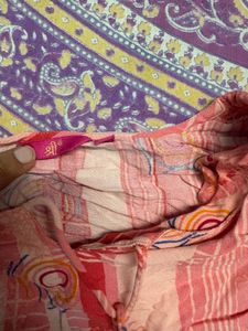 Boho Chic Pink Patterned Tunic Kurti