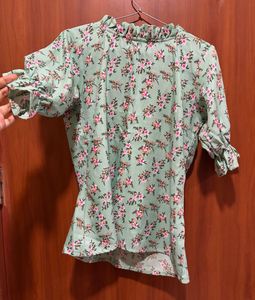 Chic Floral Print Top🥝🌳