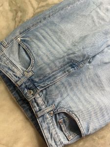 H&amp;M Women Blue Mom Slim Fit High Waist Ankle Jeans