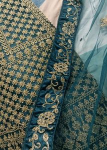 Embroidered Teal Lehenga Choli Set