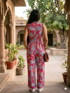 Floral Cotton Jumpsuit