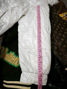White Padded Hooded Jacket SIZE L